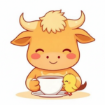 MmowWのAI自動入力で簡単にドローン申請する牛のイラスト